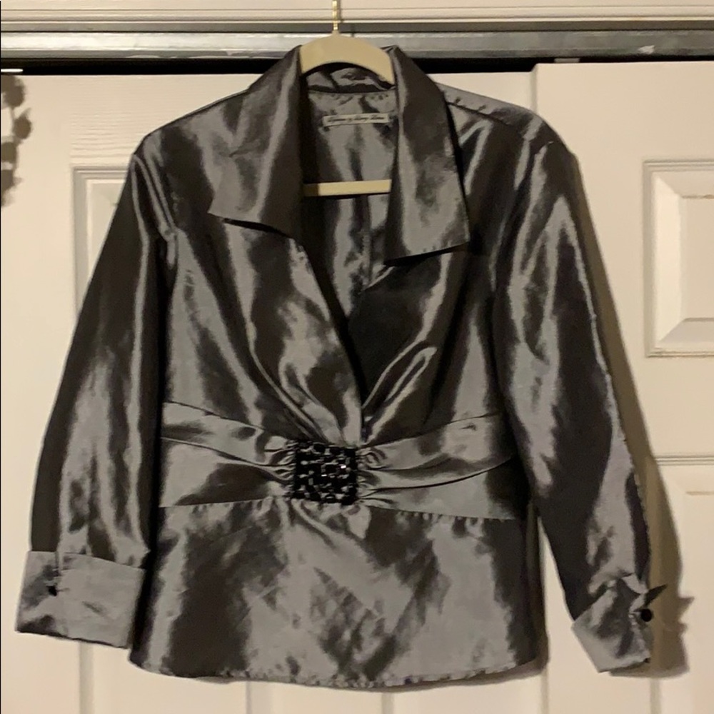 Silver Silken Blouse